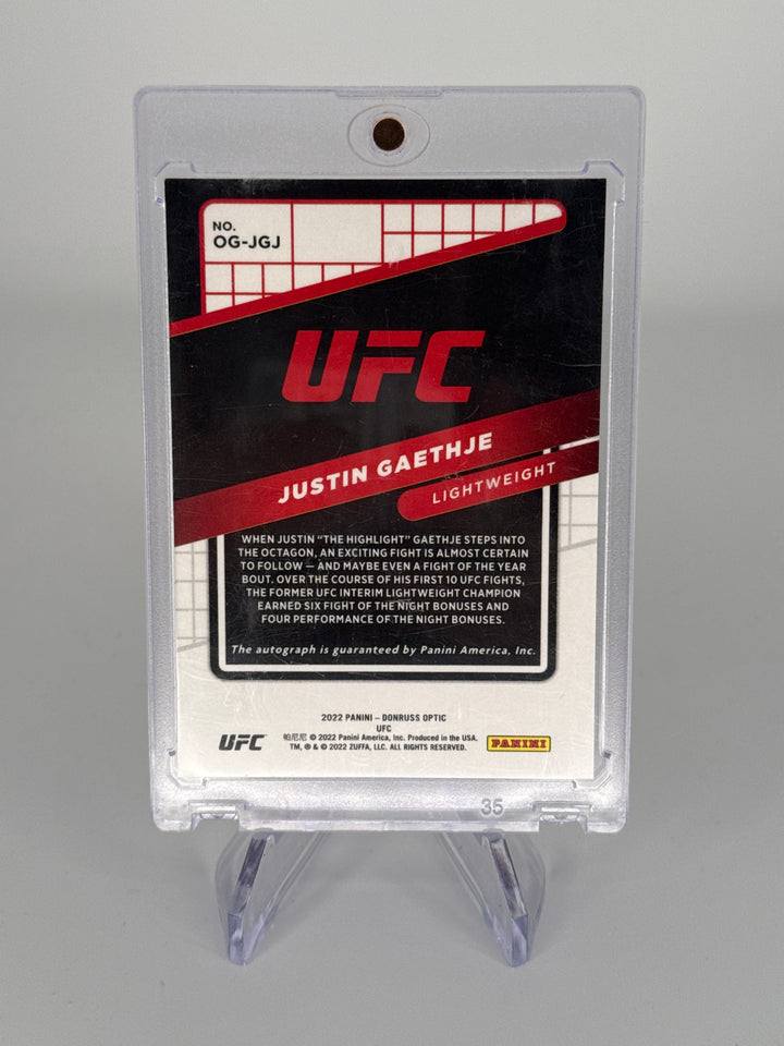 Justin Gaethje 2022 Panini Donruss Optic Opti-Graphs Auto