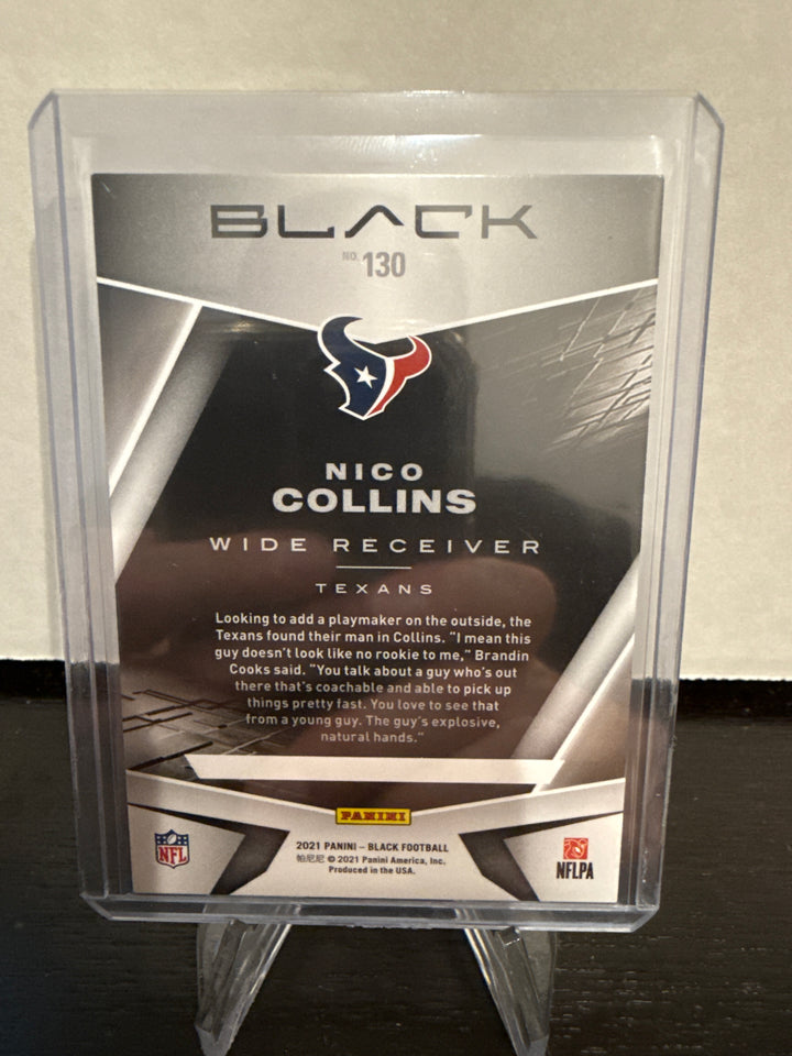 Nico Collins 2021 Panini Black Ruby Rookie, 5/8