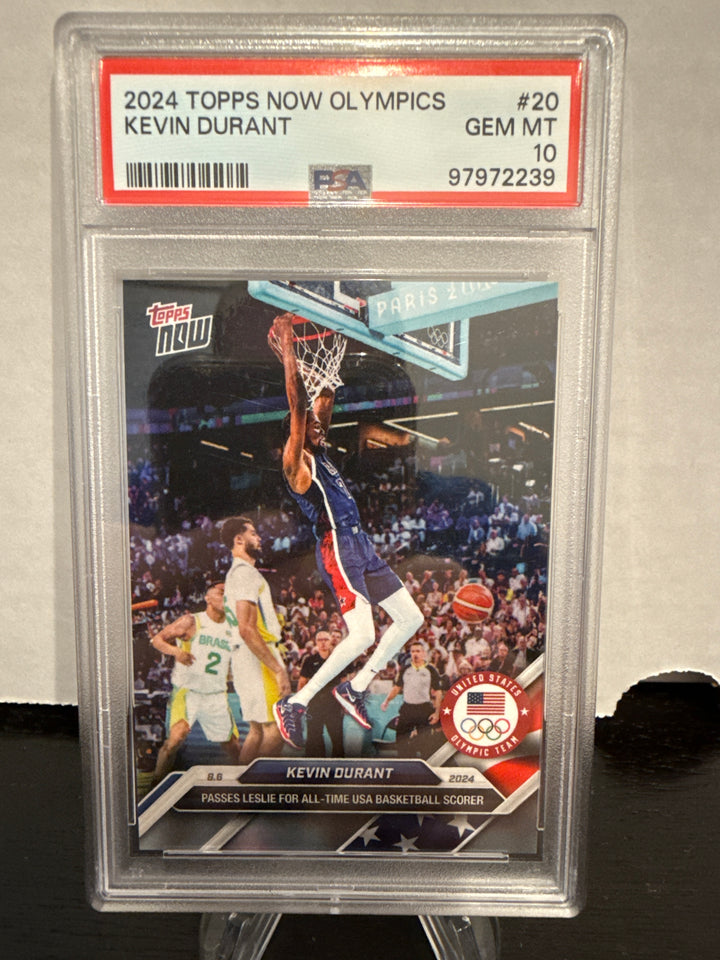 Kevin Durant 2024 Topps Now Olympic Games, PSA 10 Gem Mint