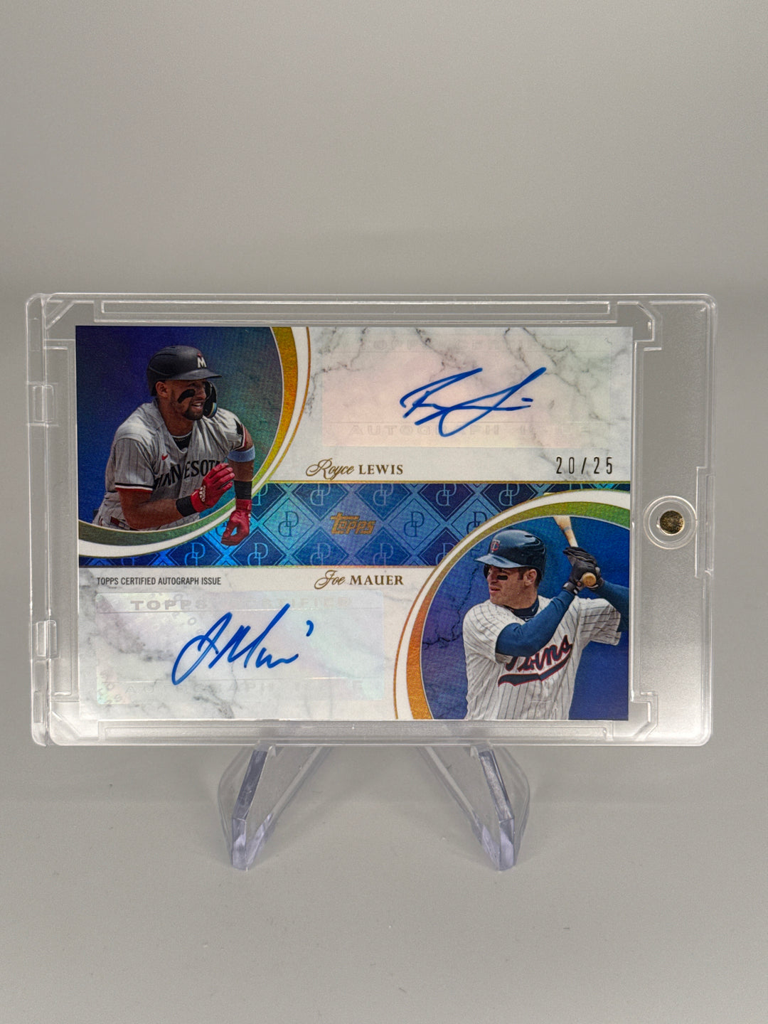 Royce Lewis/Joe Mauer 2024 Topps Dynamic Duals Sapphire Dual Auto, 20/25