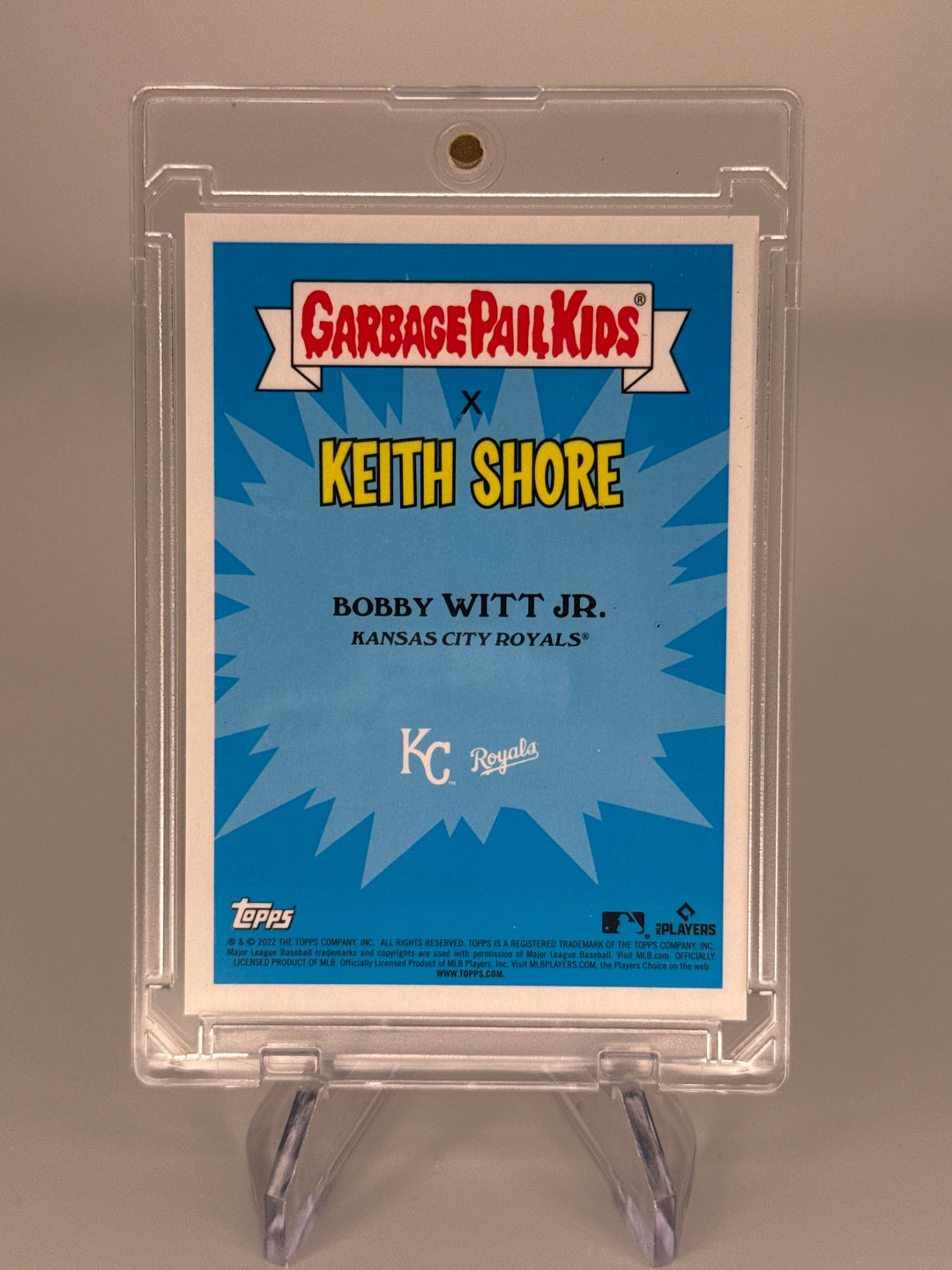 Bobby Witt Jr. 2022 Topps X Garbage Pail Kids Bobby Bubbles Green Foil Rookie, 44/75