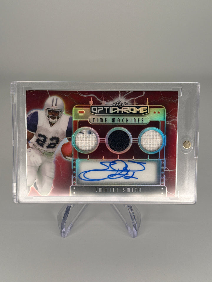 Emmitt Smith 2026 Leaf Optichrome Time Machines Auto Relic, 3/4