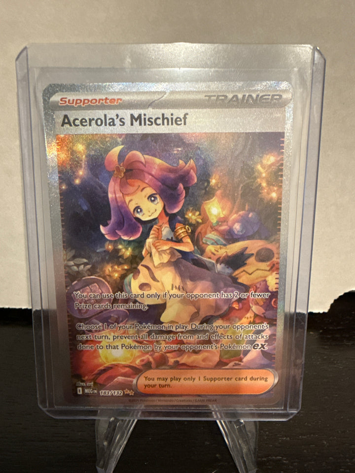 Pokemon TCG 2025 Acerola's Mischief Mega Evolutions Special Illustration Rare, 183/132