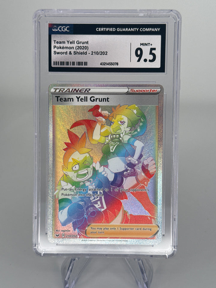 Pokemon TCG 2020 Team Yell Grunt Trainer Sword & Shield, 210/202, CGC 9.5 Gem Mint