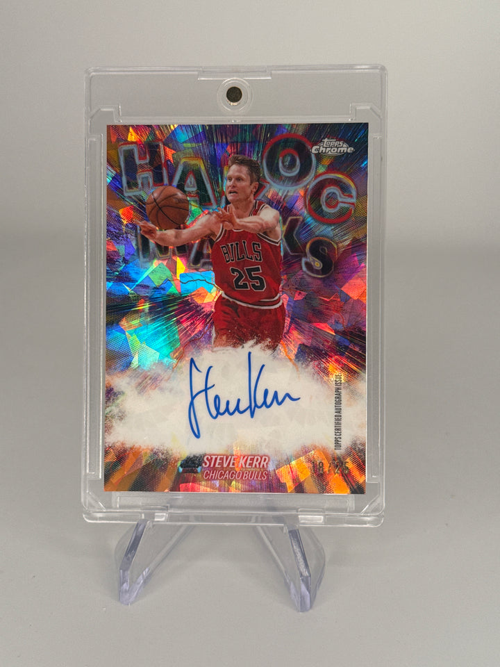 Steve Kerr 2026 Topps Chrome Havoc Marks Orange Atomic Refractor Auto, 18/25