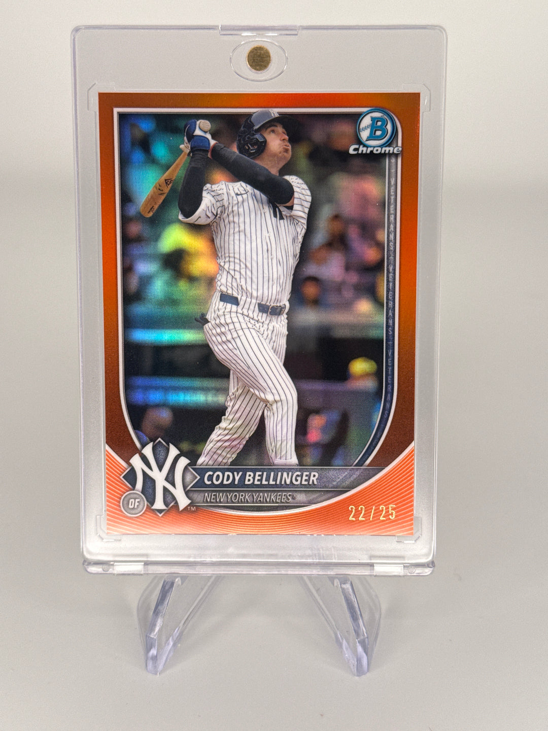 Cody Bellinger 2025 Bowman Chrome Orange Refractor, 22/25