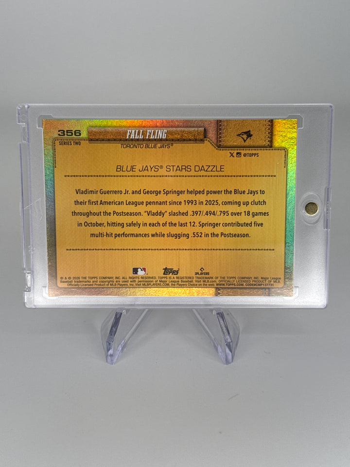 Fall Fling 2026 Topps Series 2 Toronto Blue Jays Golden Mirror SSP Case Hit