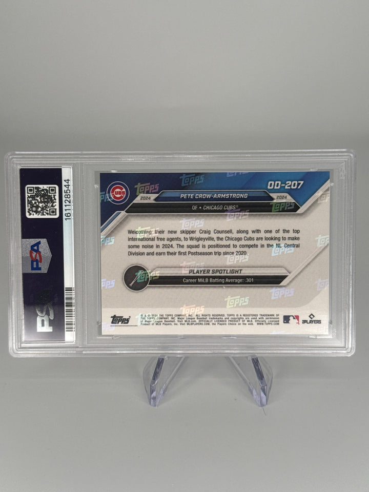 Pete Crow-Armstrong 2024 Topps Now Opening Day Gold Foil Rookie, 08/24, PSA 10 Gem Mint