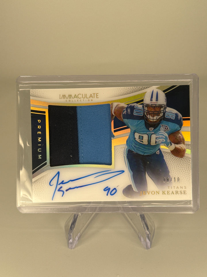 Jevon Kearse 2025 Panini Immaculate Premium Patch Auto Gold, 08/10