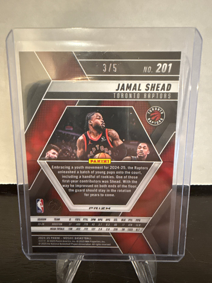 Jamal Shead 2024 Panini Mosaic Gold Glitter Rookie, 3/5