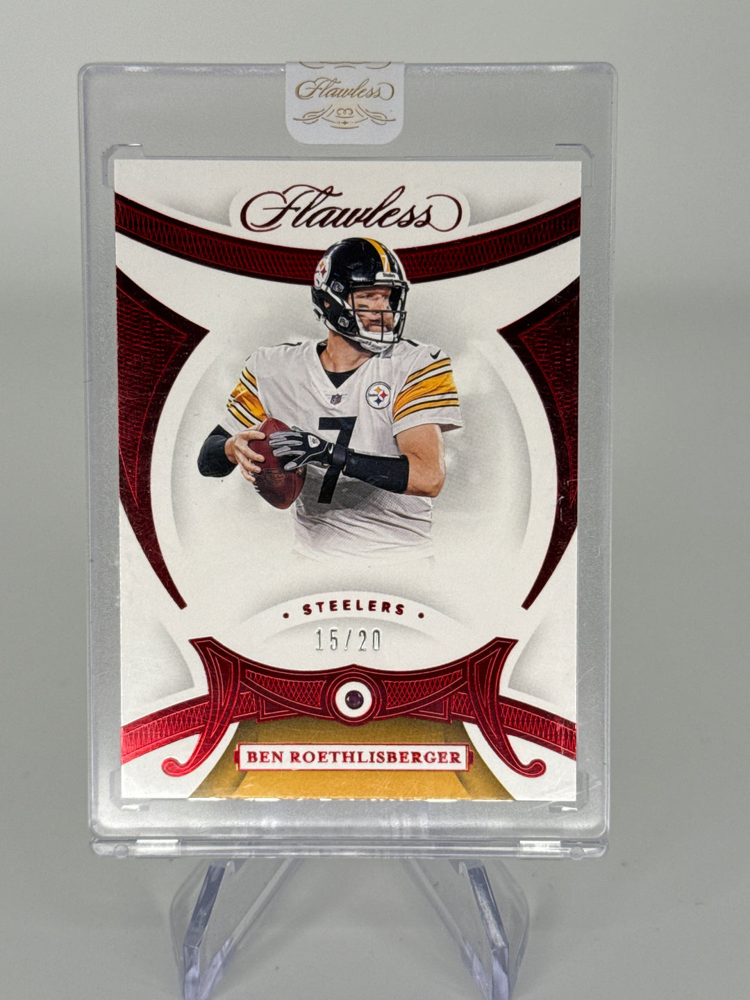 Ben Roethlisberger 2020 Panini Flawless Ruby Gemstone, 15/20