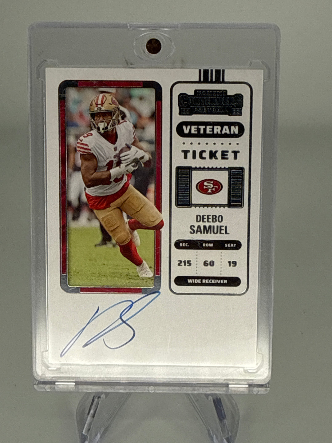 Deebo Samuel 2022 Panini Contenders Veteran Ticket Auto