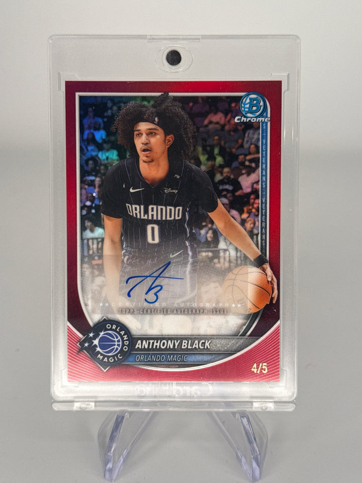 Anthony Black 2025 Bowman Chrome Red Refractor Auto, 4/5