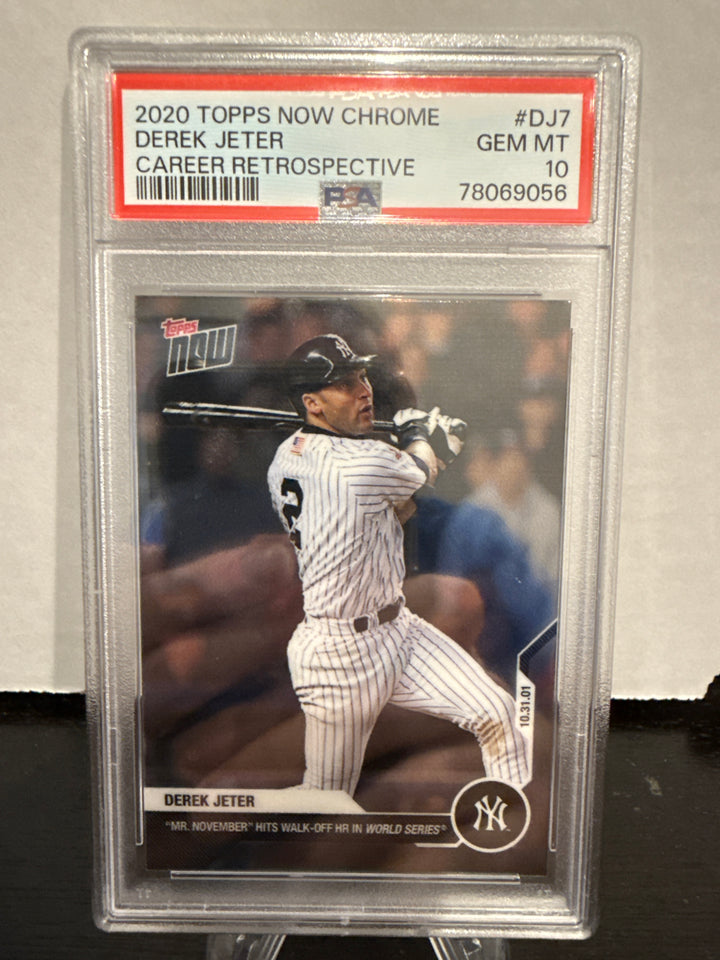 Derek Jeter 2020 Topps Now Career Retrospective, PSA 10 Gem Mint