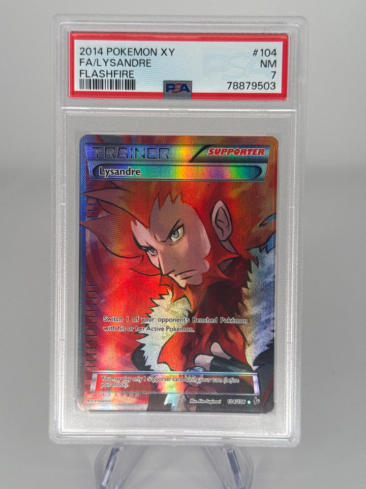 Pokemon TCG 2014 Lysandre Flashfire XY Full Art, 104/106, PSA 7