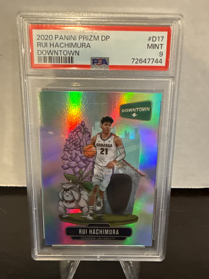 Rui Hachimura 2020 Panini Prizm Draft Picks SSP Downtown Case Hit, PSA 9 Mint