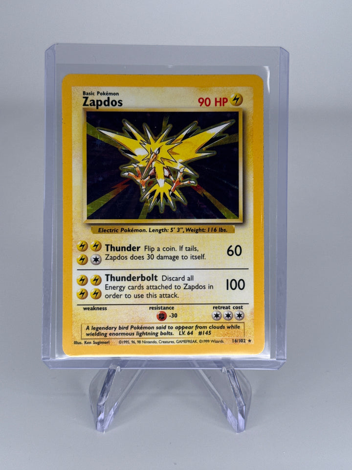 Pokemon TCG 1999 Zapdos Base Set Holo, 16/102
