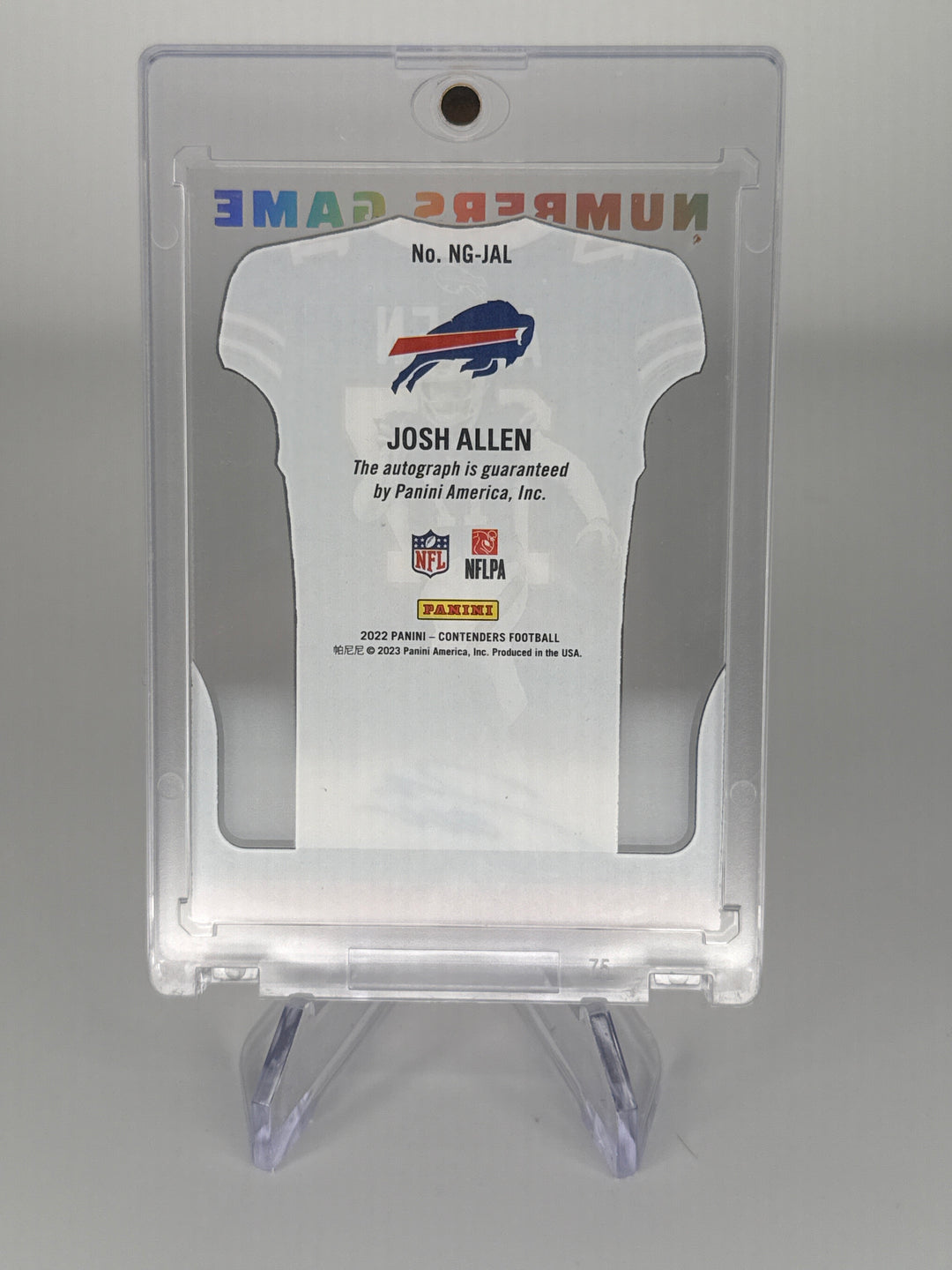 Josh Allen 2022 Panini Contenders Numbers Game Auto