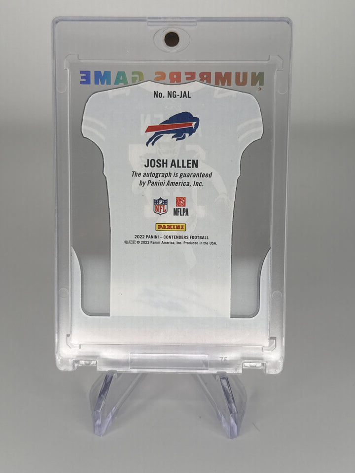 Josh Allen 2022 Panini Contenders Numbers Game Auto
