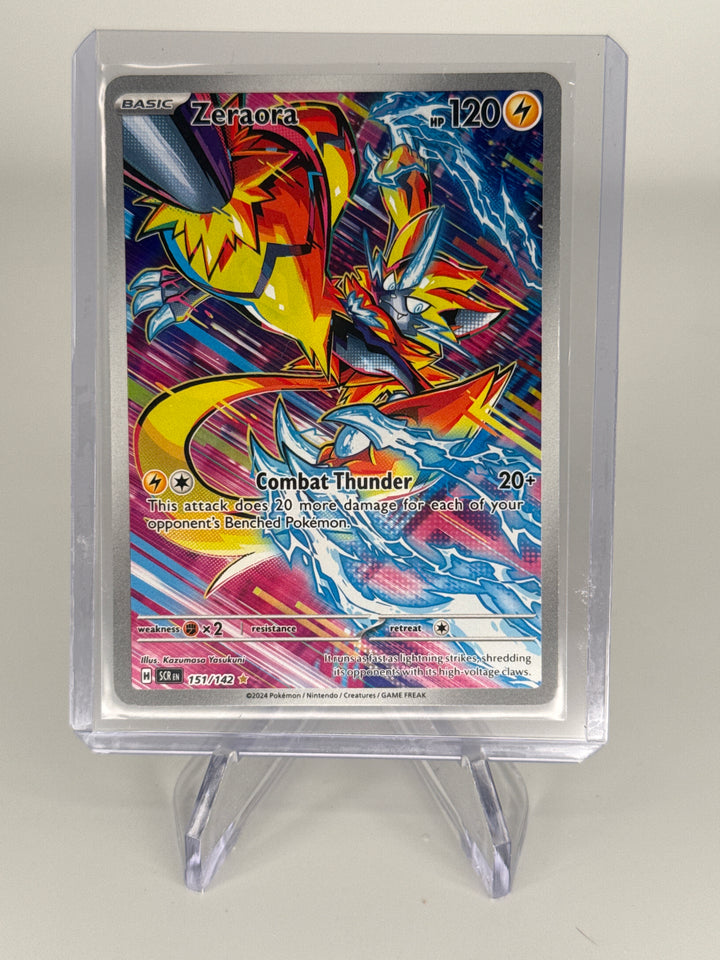 Pokémon TCG 2024 Zeraora Stellar Crown Full Art Illustration Rare, 151/142