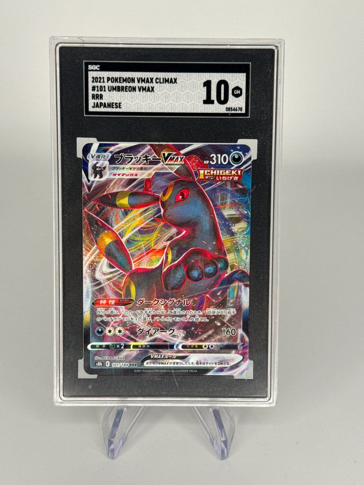 Pokemon TCG 2021 Japanese Umbreon VMax VMAX Climax, 101/184, SGC 10 Gem Mint