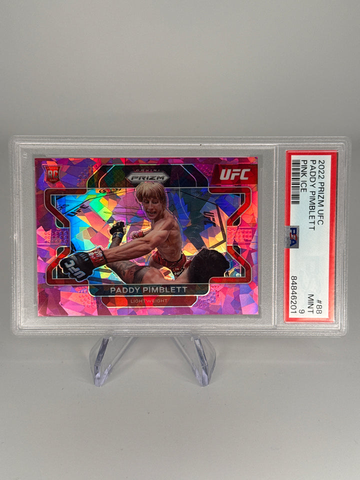 Paddy Pimblett 2022 Panini Prizm Pink Ice Rookie, PSA 9 Mint