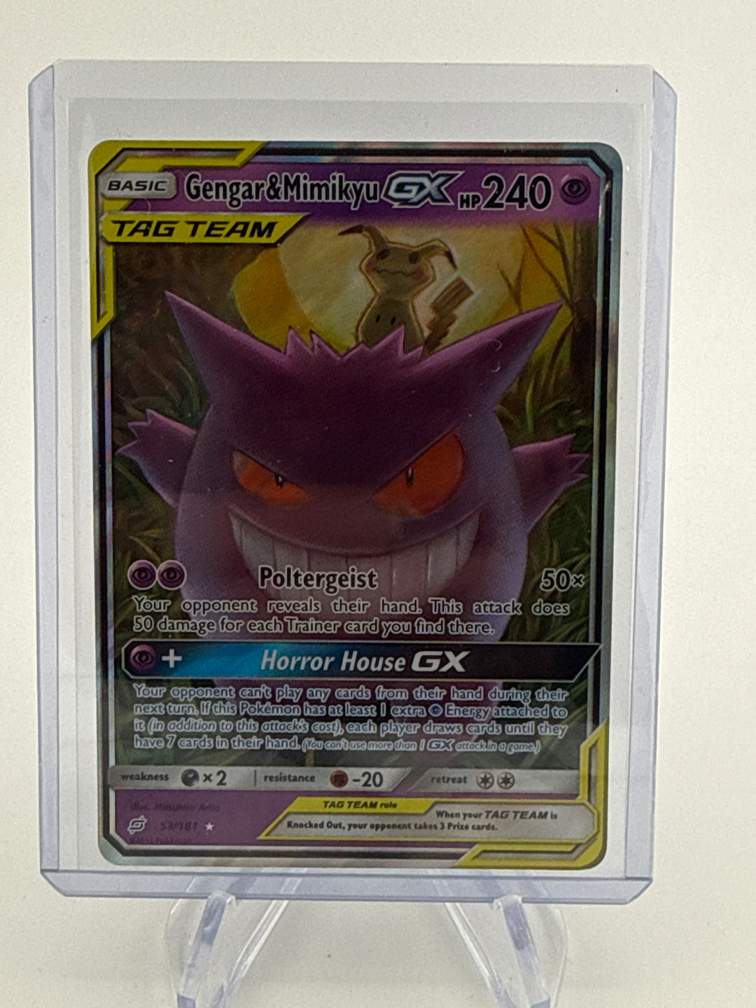 Pokemon TCG 2019 Gengar & Mimikyu GX Sun & Moon Tag Team, 53/181
