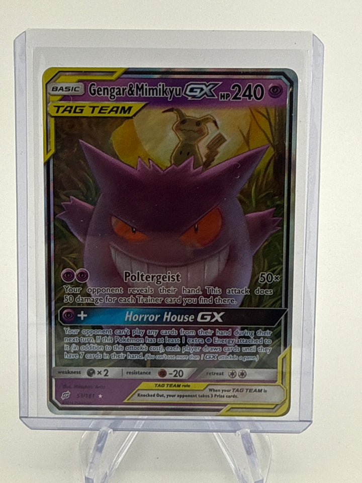 Pokemon TCG 2019 Gengar & Mimikyu GX Sun & Moon Tag Team, 53/181