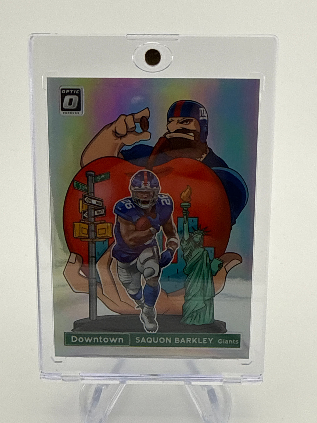 Saquon Barkley 2020 Panini Donruss Optic SSP Case Hit Downtown