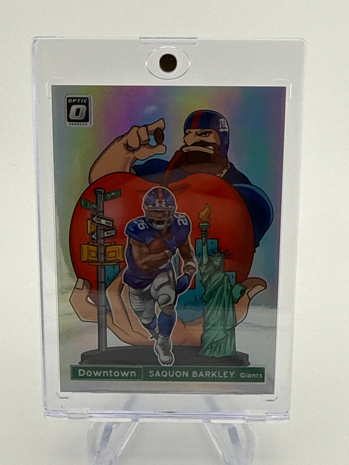 Saquon Barkley 2020 Panini Donruss Optic SSP Case Hit Downtown