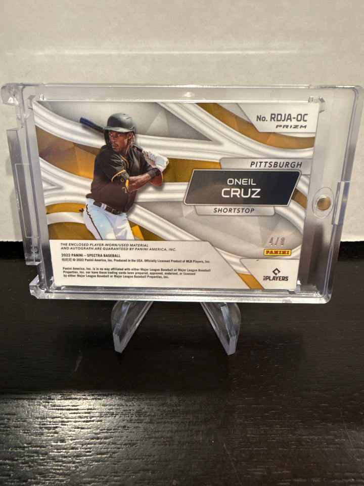 Oneil Cruz 2022 Panin Spectra Rookie Dual Patch Auto, 4/8