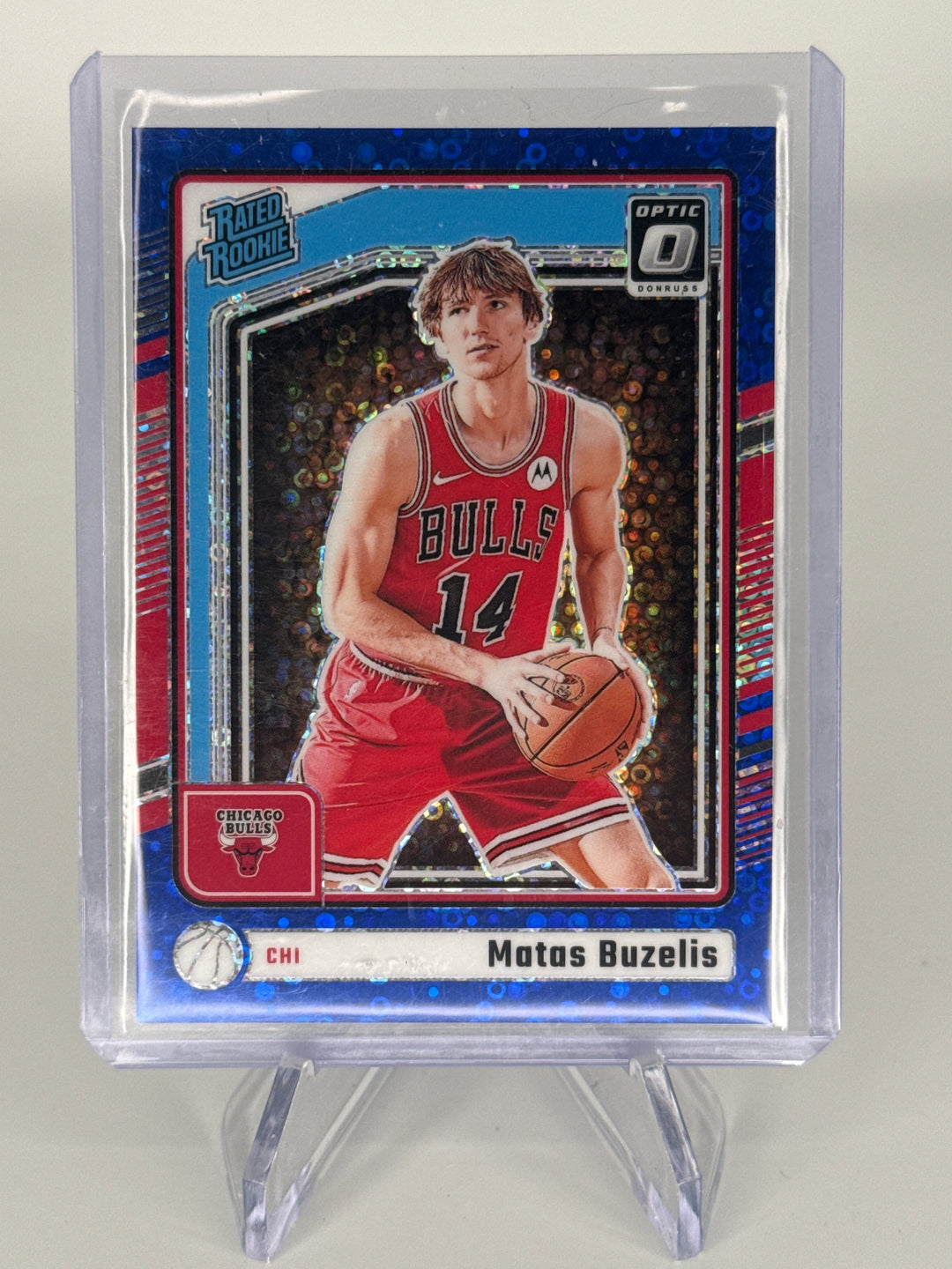 Matas Buzelis 2024 Panini Donruss Optic Rated Rookie Blue Choice, 19/49