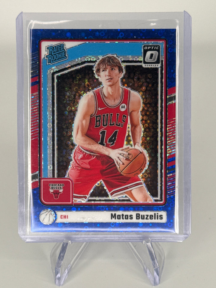 Matas Buzelis 2024 Panini Donruss Optic Rated Rookie Blue Choice, 19/49