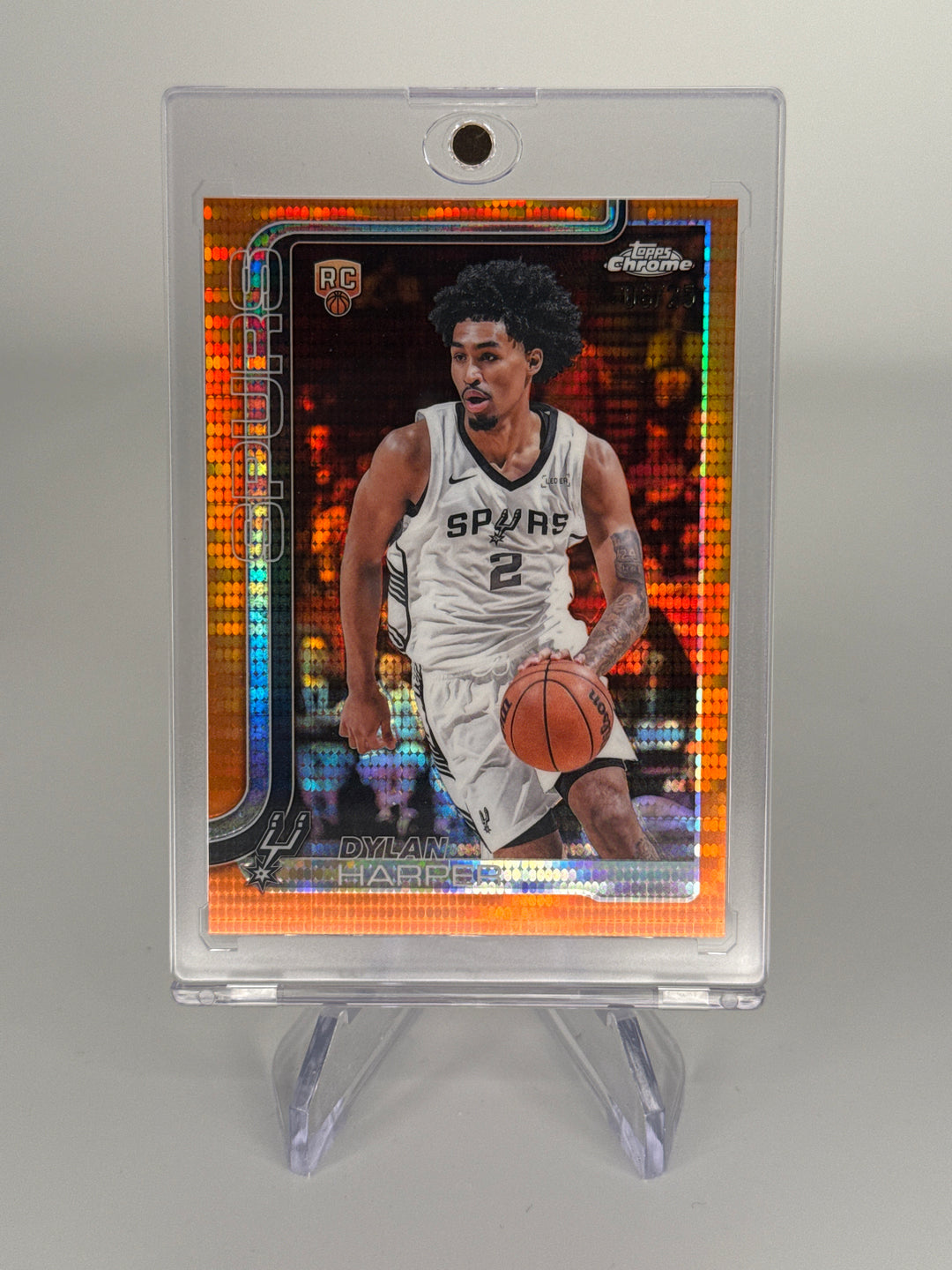 Dylan Harper 2026 Topps Chrome Orange Pulsar Rookie, 06/25