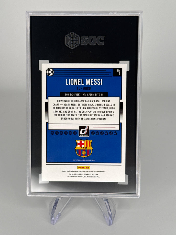 Lionel Messi 2018-2019 Panini Donruss, SGC 9.5 Gem Mint