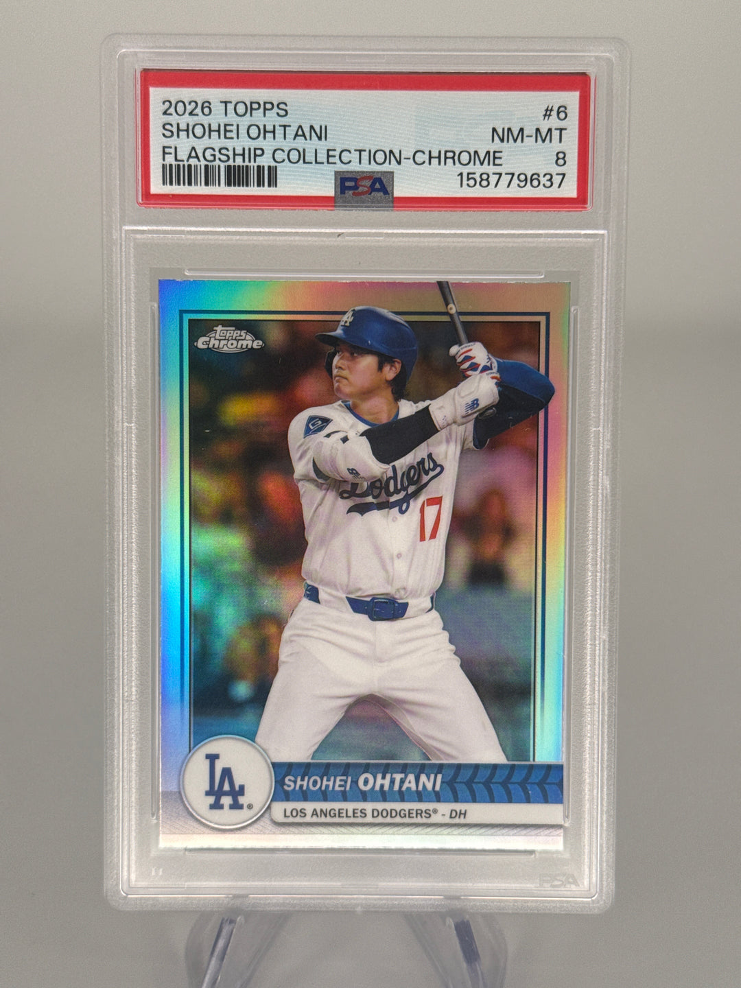 Shohei Ohtani 2026 Topps Flagship Collection Chrome, PSA 8
