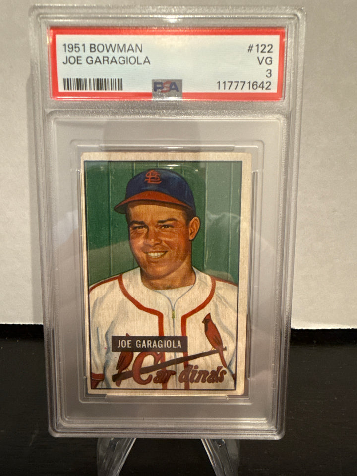 Joe Garagiola 1951 Bowman Rookie, PSA 3