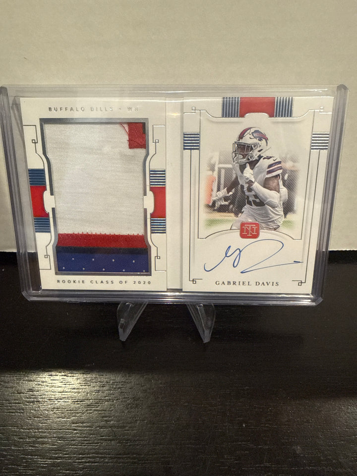 Gabriel Davis 2020 Panini National Treasures Rookie Jumbo Prime Relic Auto Booklet, 75/99