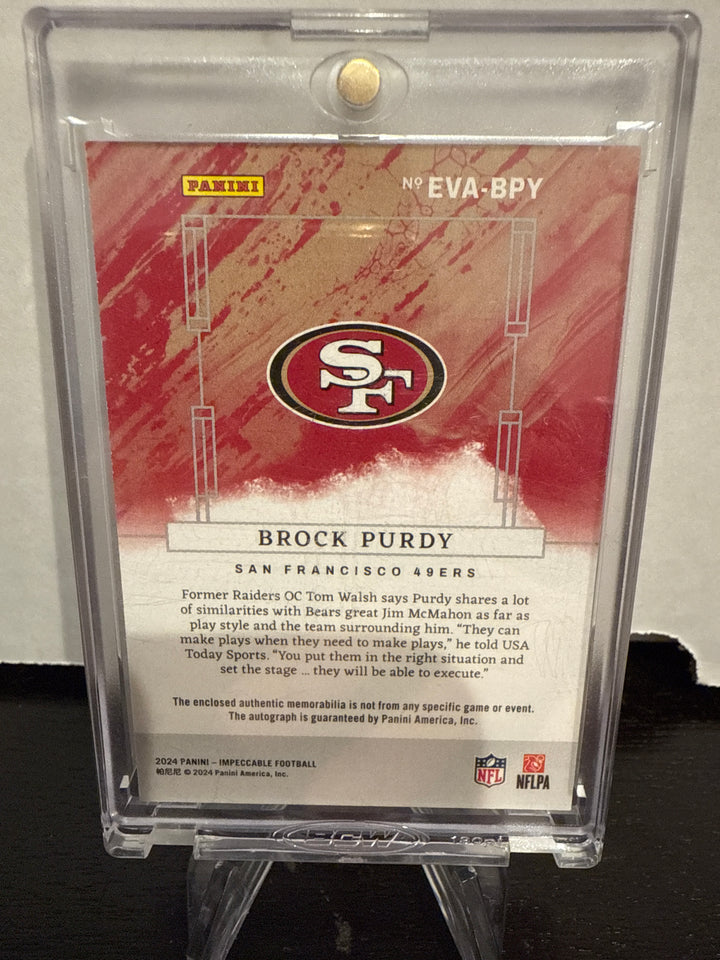 Brock Purdy 2024 Panini Impeccable Elegance Patch Auto, 30/35