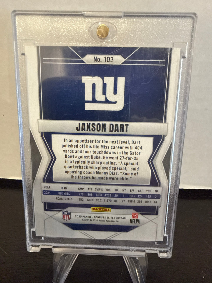 Jaxson Dart 2025 Panini Donruss Elite Orange Rookie, 169/199