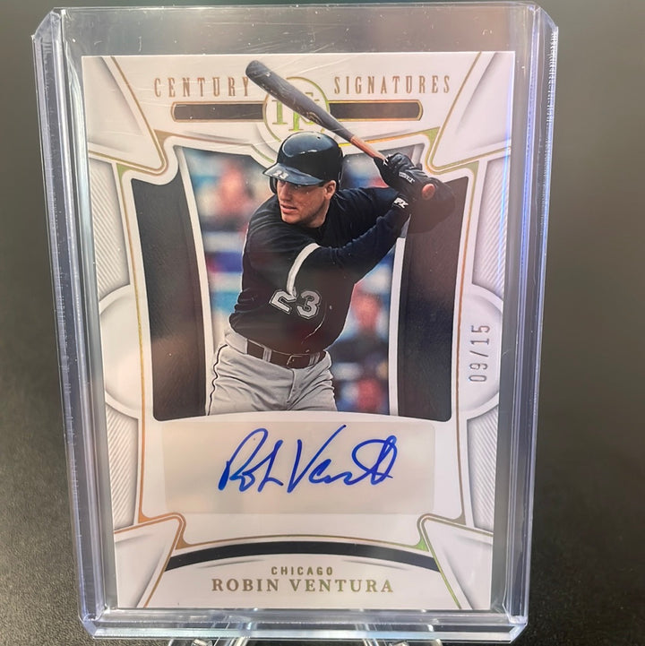 Robin Ventura 2023 Panini National Treasures Century Signature Autograph, 09/15