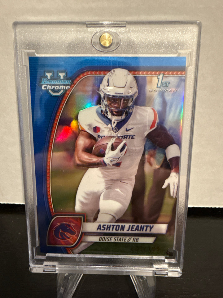 Ashton Jeanty 2024 Bowman Chrome University 1st Bowman Blue Refractor, 009/199