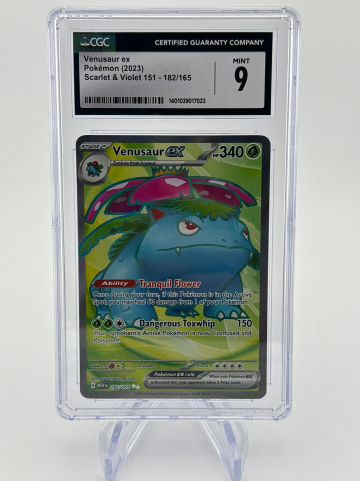 Pokemon TCG 2023 Venusaur EX Pokemon 151, 182/165, CGC 9 Mint