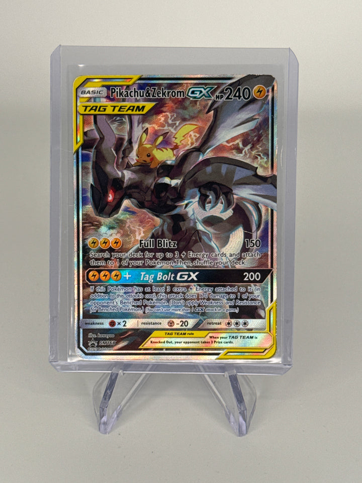 Pokemon TCG 2019 Pikachu & Zekrom GX Sun & Moon Black Star Promo, SM168