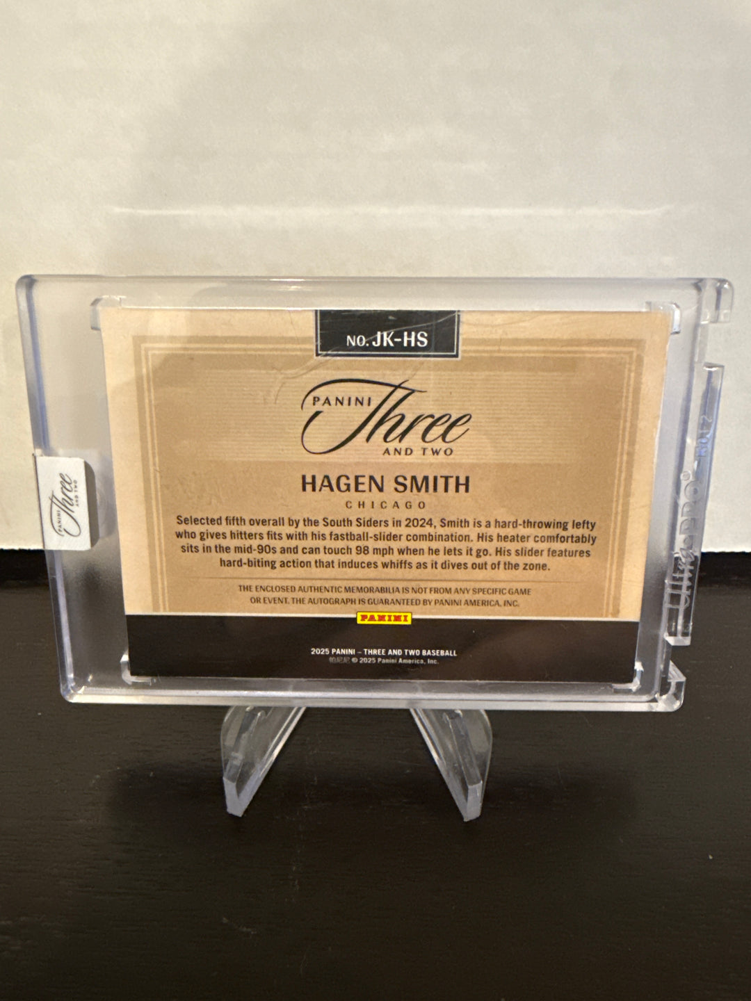 Hagen Smith 2025 Panini Three and Two Emerald Patch Auto, 2/5