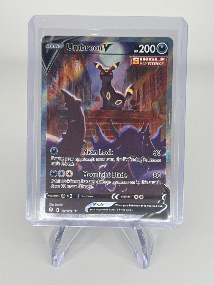 Pokemon TCG 2021 Umbreon V Evolving Skies Alt Art Ultra Rare Full Art, 189/203