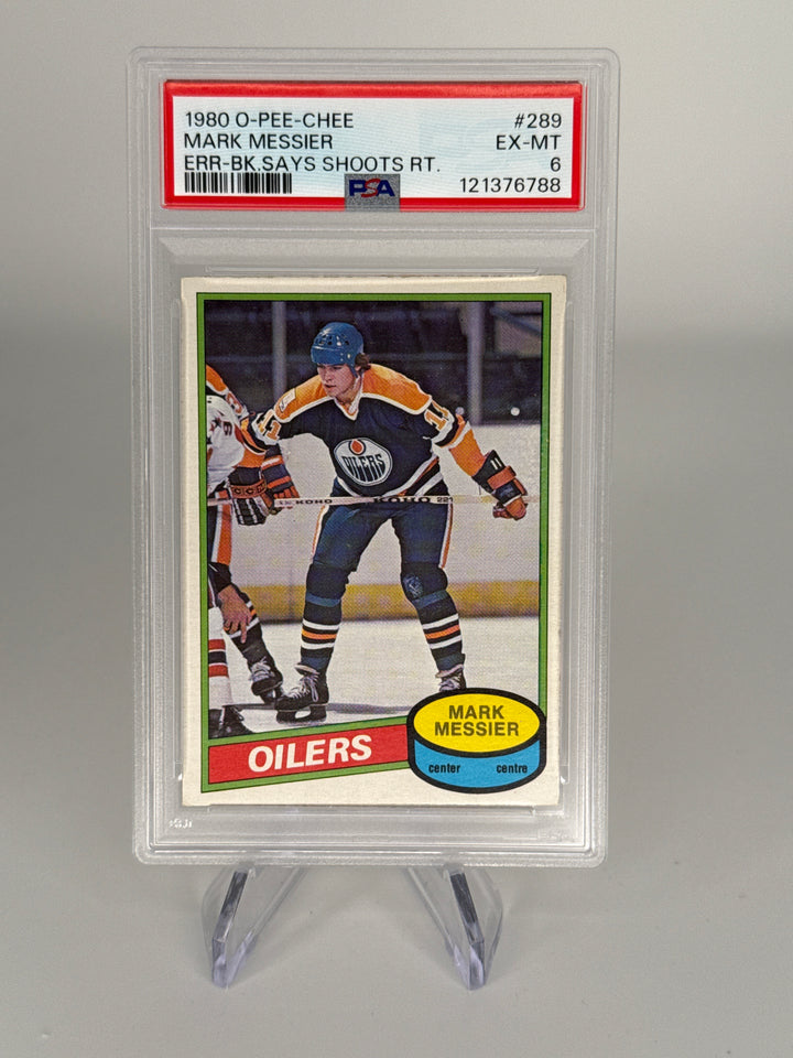 Mark Messier 1980 O-Pee-Chee Rookie Error, PSA 6
