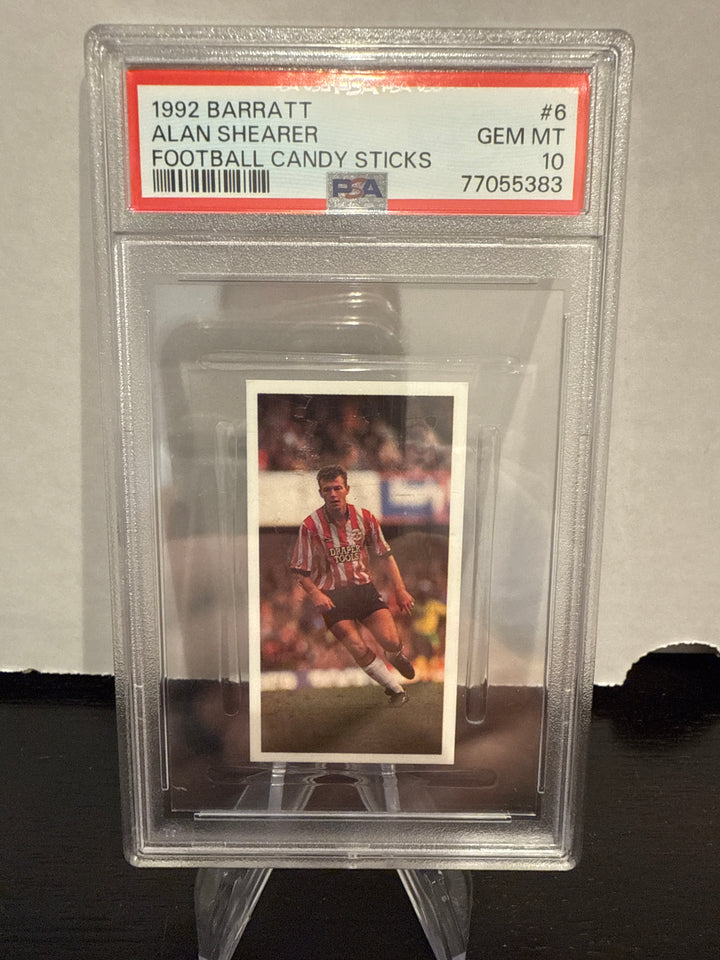 Alan Shearer 1992 Barratt Football Candy Sticks, PSA 10 Gem Mint