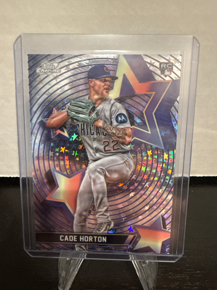 Cade Horton 2025 Topps Chrome Cosmic Starfractor SP Rookie