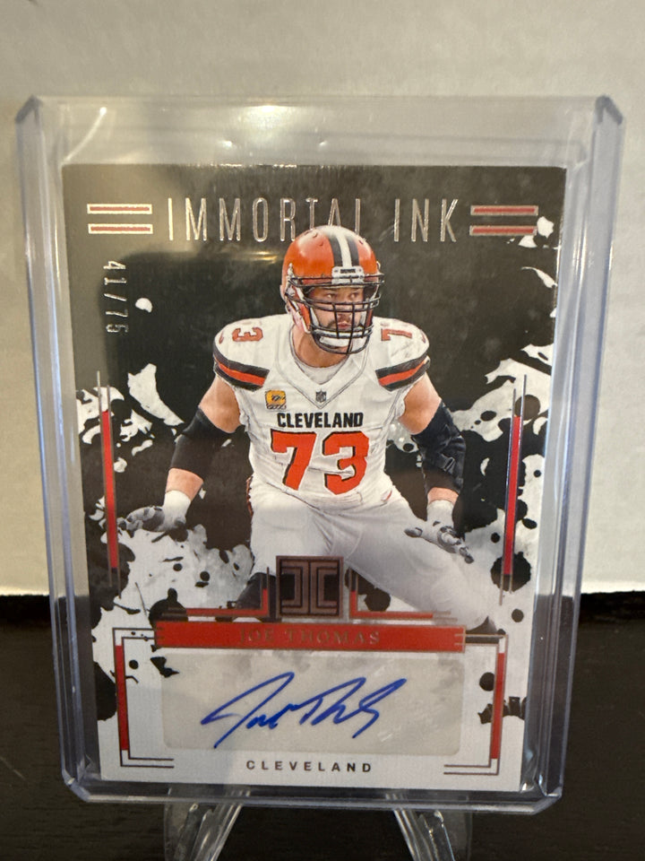 Joe Thomas 2025 Panini Impeccable Imortal Ink Auto, 41/75